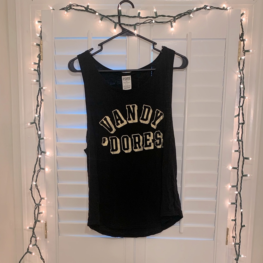 Black Victoria Secret(PINK) Vanderbilt Tank Top, S